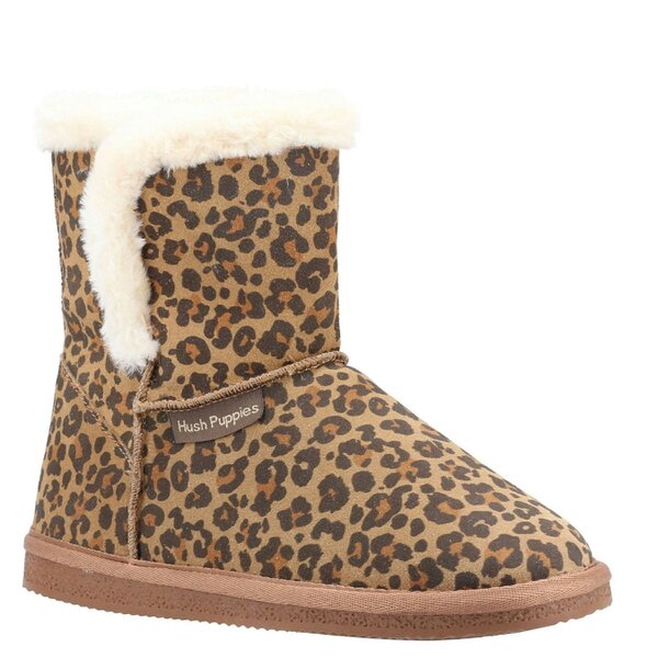 Hush Puppies Ashleigh Women's Slipper Booties - Leopard