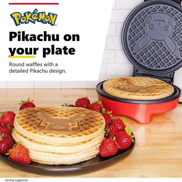 Venom Pokémon Pikachu Non-Stick Waffle Maker with UK Plug