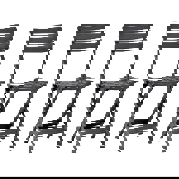 Berkfield Folding Garden Chairs 2 pcs Plastic Anthracite