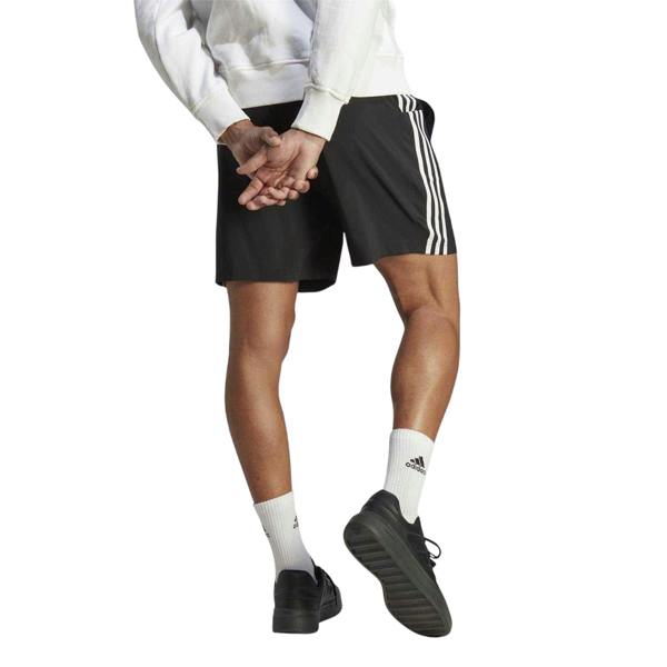 Adidas Mens 3 Stripes Shorts - Black/White - 