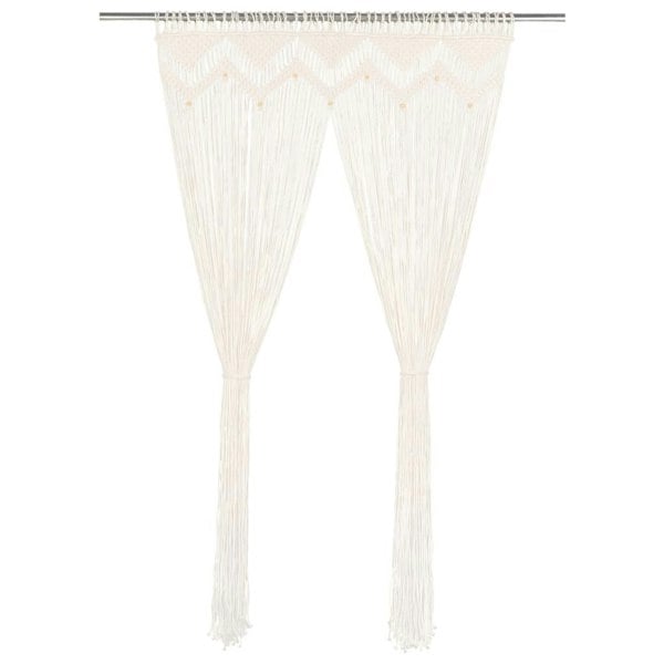 Berkfield Macrame Curtain 140x240 cm Cotton