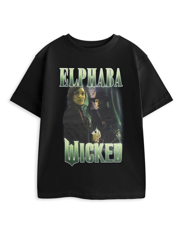 Wicked Girls Black Elphaba Short Sleeved T-Shirt