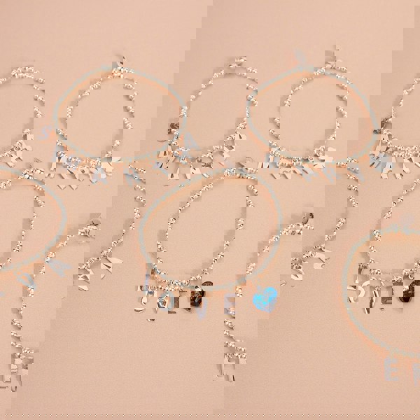 Personalised Silver Name Bracelet With Charm - MYLEE London