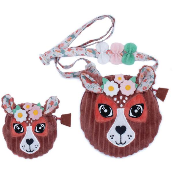 Les Deglingos Melimelos the Deer Purse - Brown