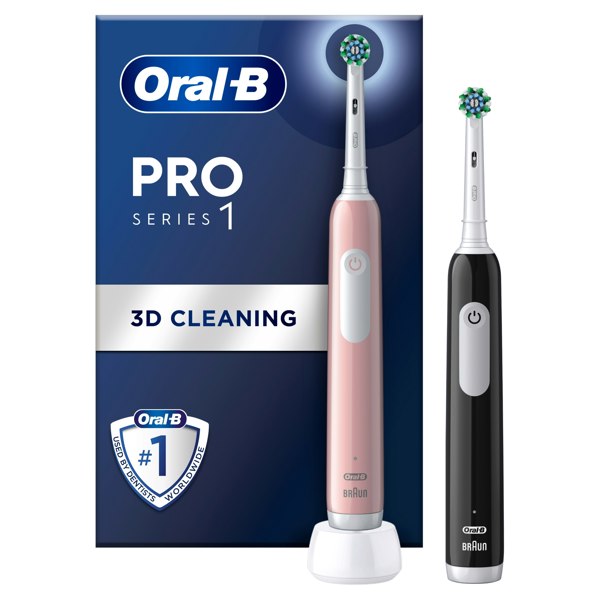 Oral-B Pro Series 1 Electric Toothbrushes, Designed By Braun - Pink & Black