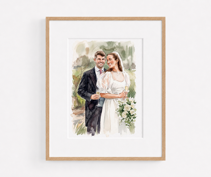Personalised Wedding Portrait From Photo