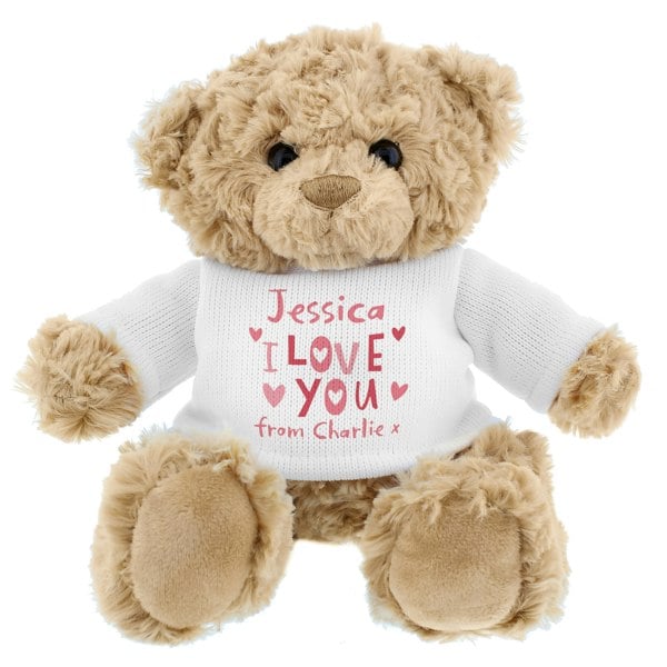 Personalised Memento Company Personalised I Love You Teddy Bear