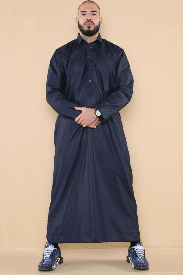 Infinity Leather Mens Thobe Jubba Saudi Ramadan Eid Islamic Kaftan Kaudara Arabic Jubbah