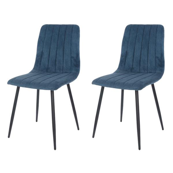 Core Products Pair of Aspen Straight Stitch Upholstered Fabric Chairs