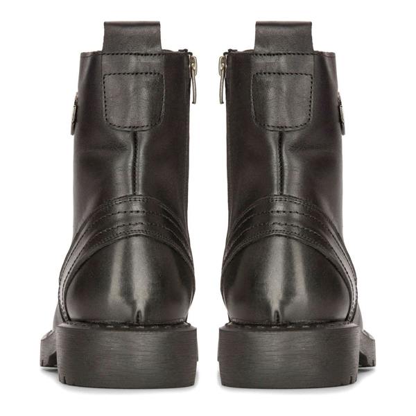 Infinity Leather Men's Leather Military Boots Black Combat Biker Motorcycle Punk Western Boot