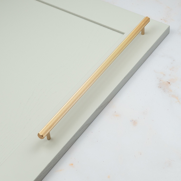 Handle & Home Gold Brass Reeded Handles