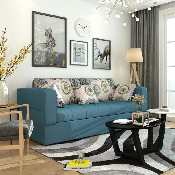 Pérez Two Seater Sofa Bed, Bunk Bed, Linen-Weilai Concept-Weilai Concept