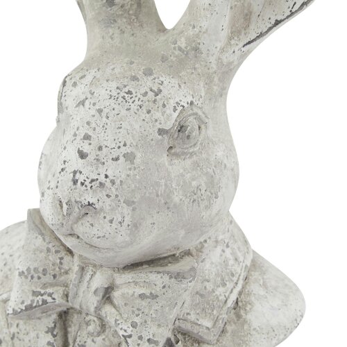 Hill Interiors Tuxedo Hare Stone Effect Ornament - Grey