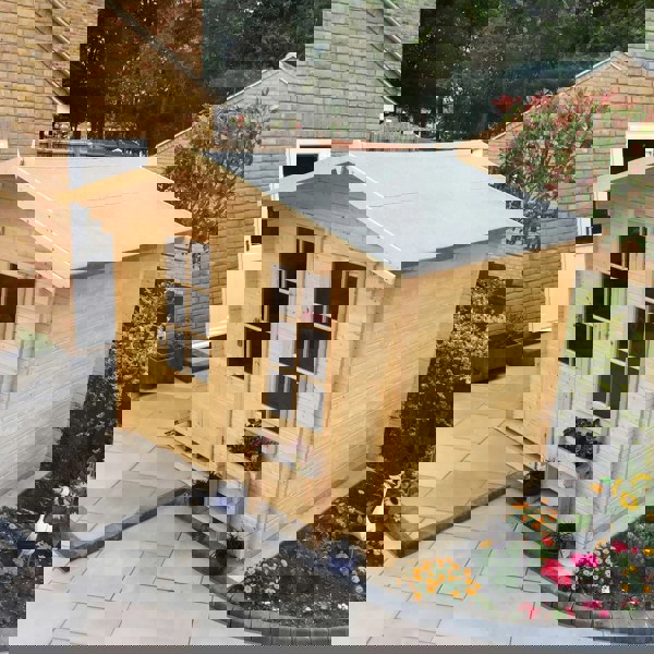 Shire 10x10 bucknells log cabin 28mm Cladding - Best Shed