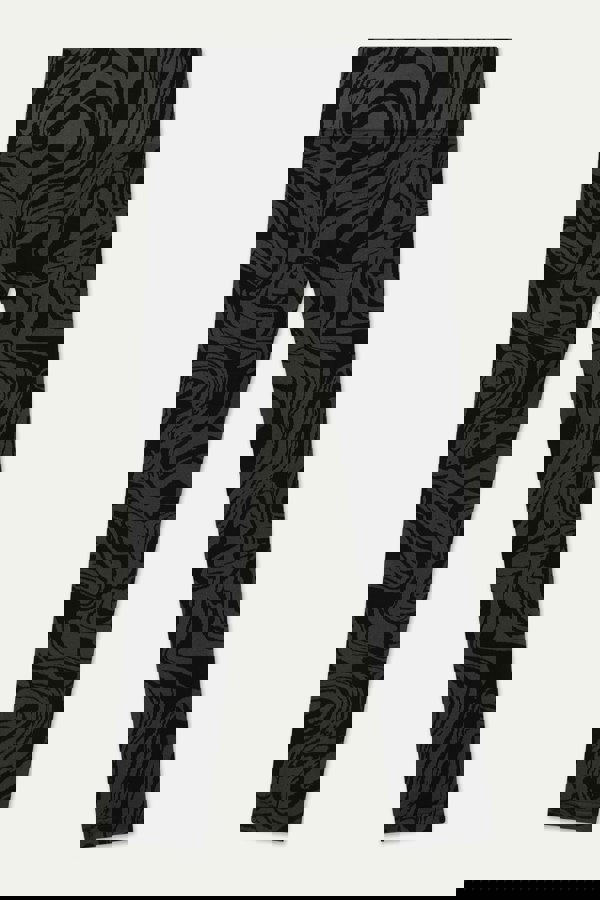 Black grey charcoal recycled seamless marble jacquard print full length high rise sculpting compressive leggings for yoga, pilates, barre, spinning, running, cycling and exercise.