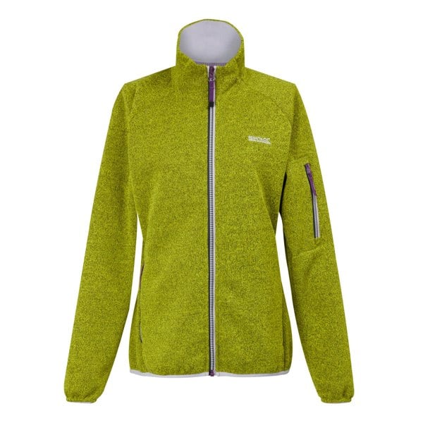 Regatta Women's Ravenhill Full Zip Fleece Top - Citron Lime/Lilac Frost