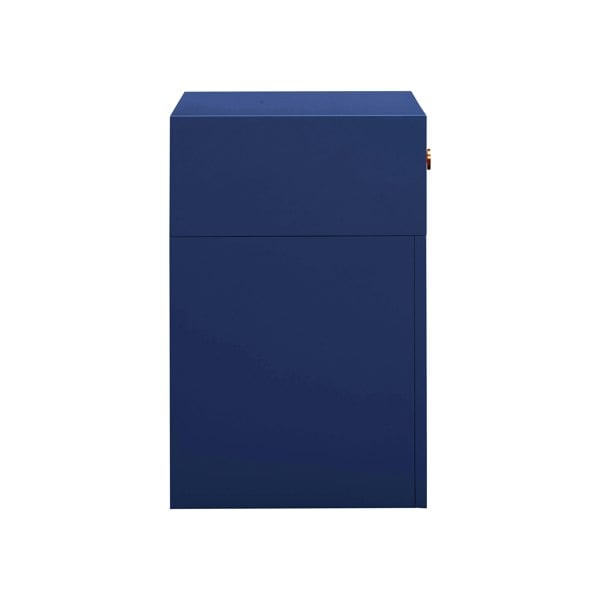 Furniture Edit Suzie Navy & Rattan Nightstand