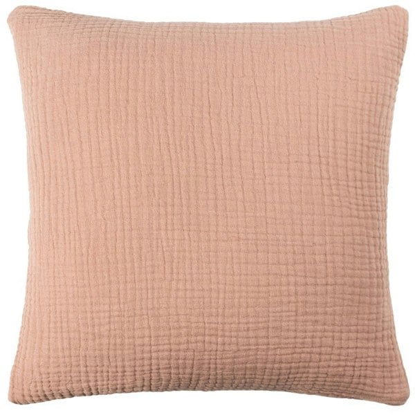 Yard Lark Cotton Crinkled Cushion Cover - Pink Clay