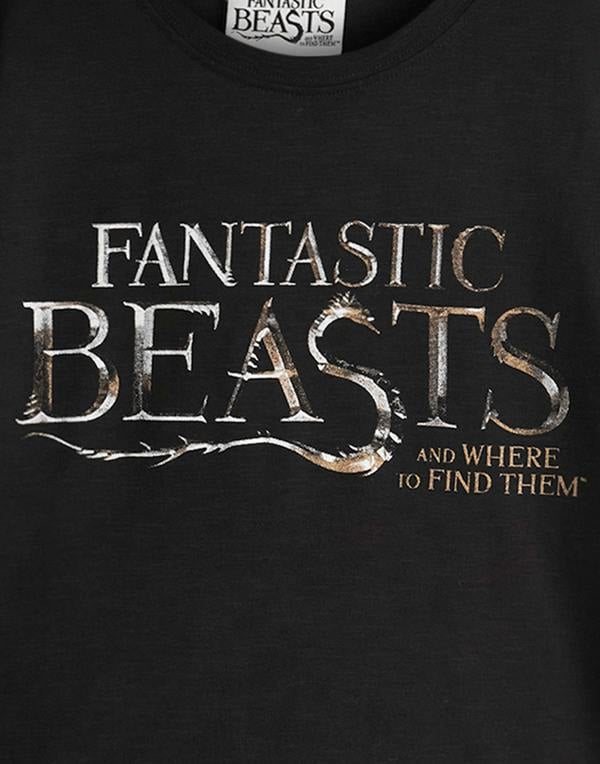 Fantastic Beasts And Where To Find Them Girls Black Short Sleeved T-Shirt