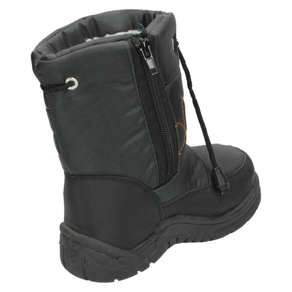 Boys Snow Fun Tie Front Embroidered Design Snow Boots 8.561801A