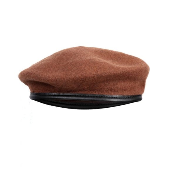 David WeJ Wickliffe Wool Beret - Brown