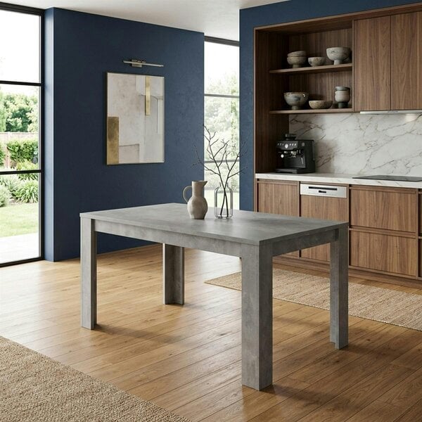 Kosy Koala Grey Wooden Dining Table Set with 2 Grey Velvet Chairs and 1 Grey Bench ? Dining Room Furniture