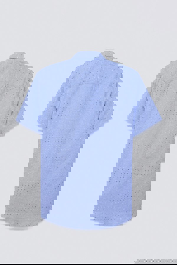 ENORSIA Printed Short Sleeve Shirt with Polka Dots and Comfortable Fit