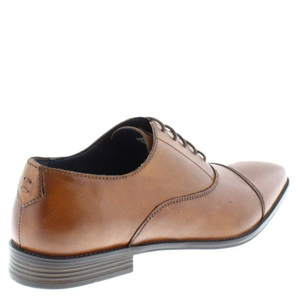 Thomas Crick Men's Leather Lace Up Oxford Cap Shoes
