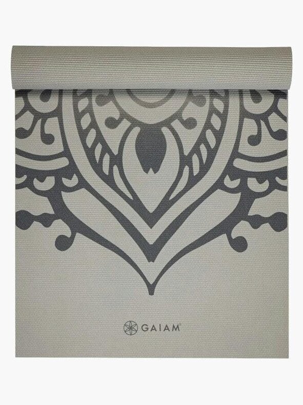Gaiam Sustained Grey Sundial Layers Yoga Mat 5mm