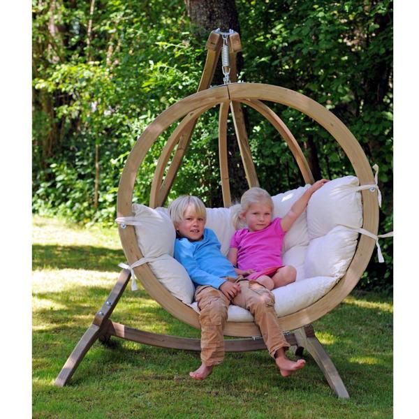 Amazonas Globo Hanging Egg Chair & Stand Set - Natura Beige