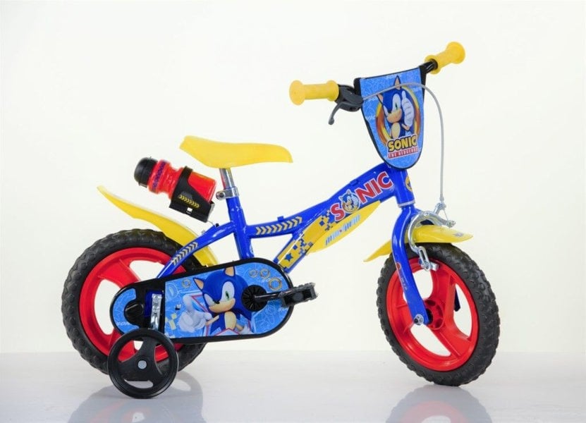 Dino Bikes Dino Sonic Kids 12" Wheel Bike - Blue/Yellow