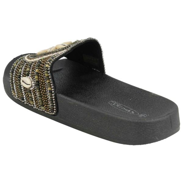 Spot On Ladies Spot On Open Toe Summer Mule