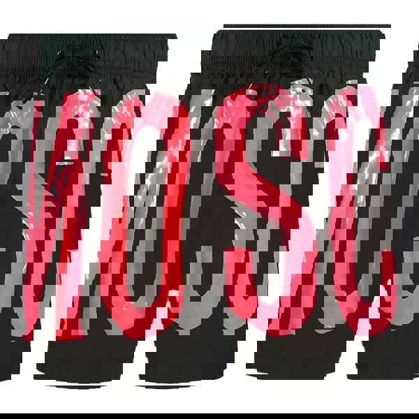 Moschino Mens Logo Swim Shorts - Pink/Black - 