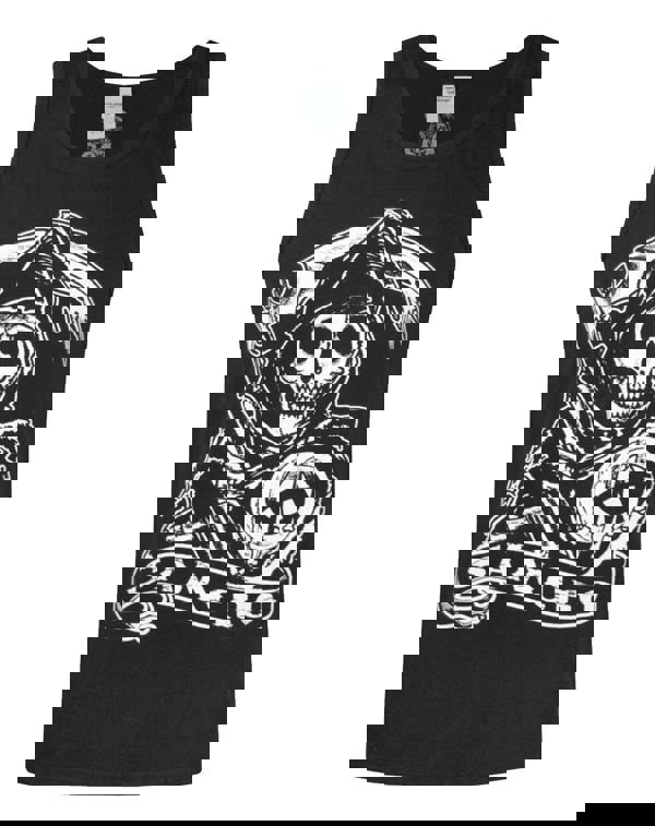 Vanilla Underground Sons of Anarchy Mens Black Reaper Logo Vest