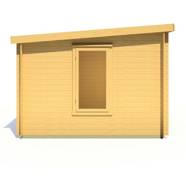 Shire Elm 10Gx14 Multiroom Pent Log Cabin 19mm interlock  Cladding - Best Shed