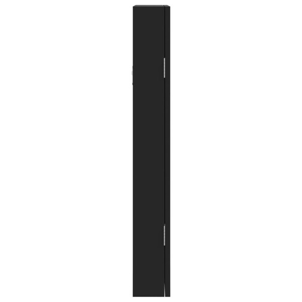Berkfield Mirror Jewellery Cabinet Wall Mounted Black 30x8.5x67 cm
