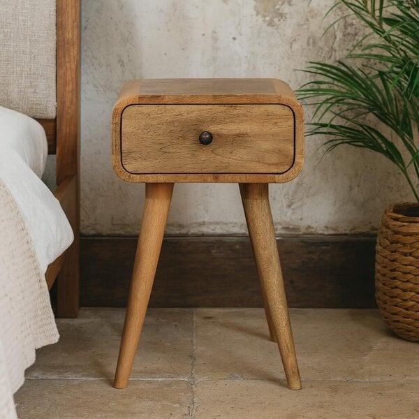 Wyld Haus Vicenza Natural Mango Wood Nightstand with Drawer