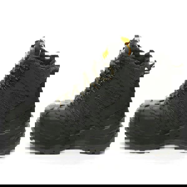 DeWalt Murray Mens Lace Up Safety Work Steel Toe/Midsole S7 Ankle Boots, black tactical safety work boots with durable synthetic upper, steel toe protection, and cushioned ankle collar for safety and comfort.