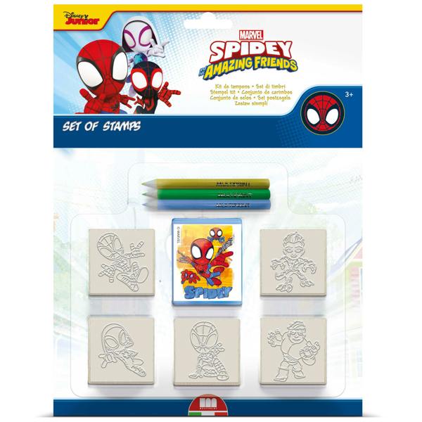 Spidey & Friends Blister Pack 5 Stamps – Kids Craft & Stationery Set