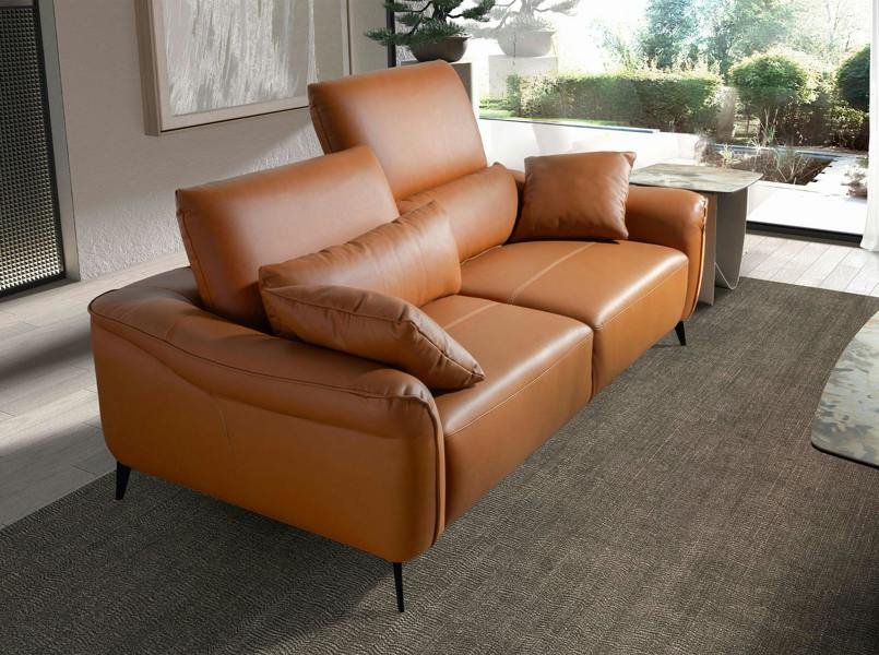 Angel Cerdá Brown leather sofa 6207/6208