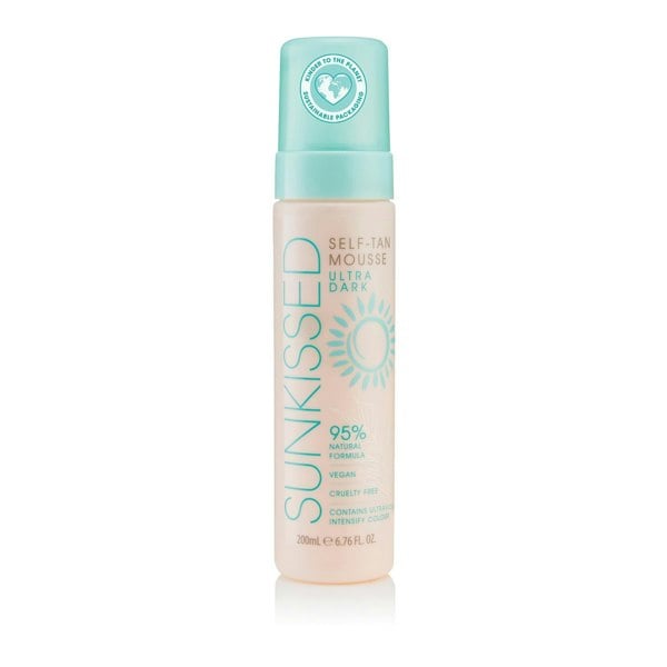 Sunkissed Self Tan Mousse Ultra Dark 200ml 95% Natural- Vegan