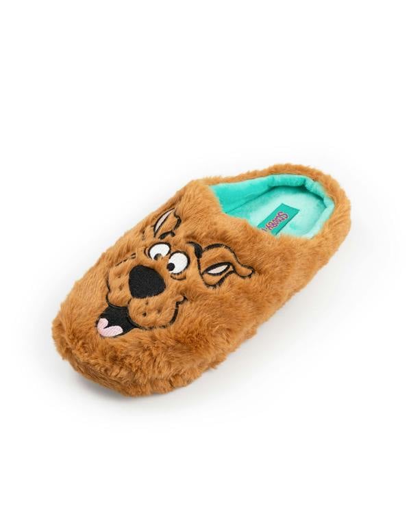 Scooby Doo Unisex Brown Character Face Mule Slippers