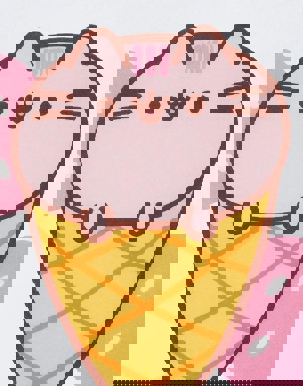 Pusheen Womens White Ice Cream Short Sleeved T-Shirt