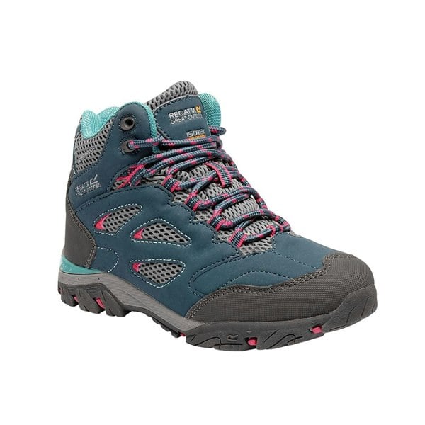 Regatta Girls Holcombe IEP Junior Hiking Boots - Moroccan Blue/Duchess