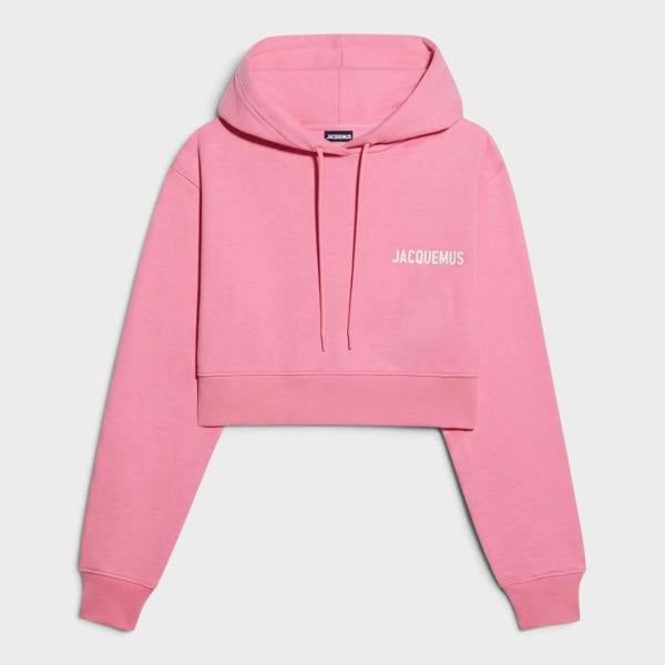 Jacquemus Le Sweatshirt Court Hoodie Pink