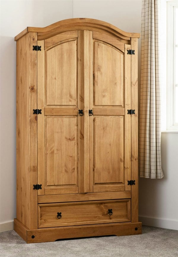 Seconique Corona 2 Door 1 Drawer Double Wardrobe