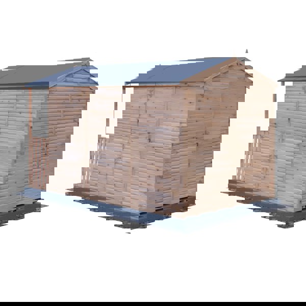 Shire Badminton & Verandah 7x10 12mm interlock Clad wooden Summerhouse - Best Shed