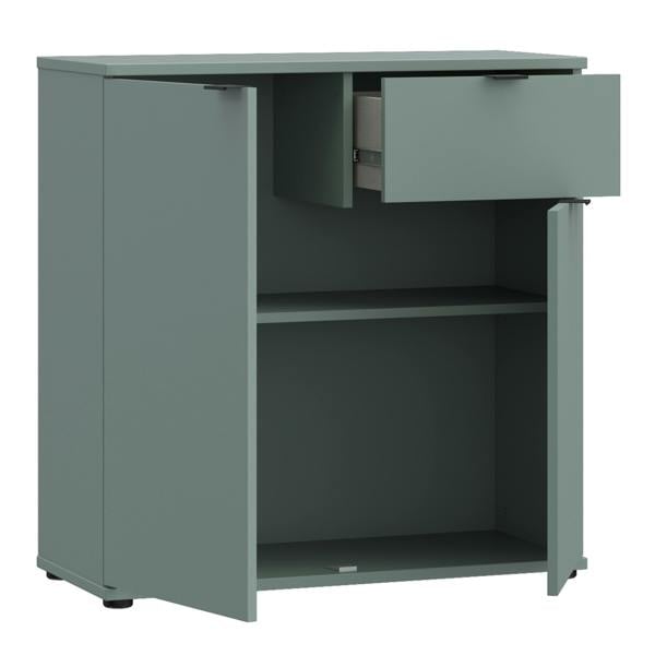 Furniture To Go Ganymede 2 Door Cupboard with Drawer in Sage Green