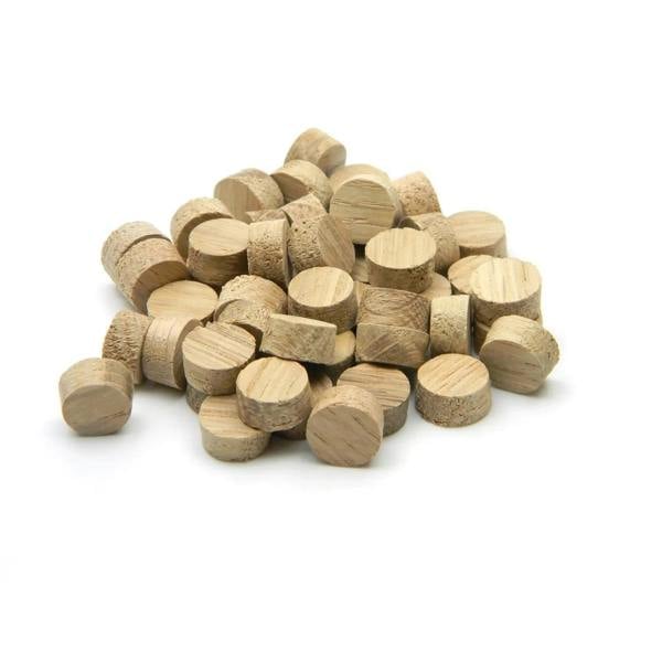 10mm Oak Flat Head Cross Grain Plug
