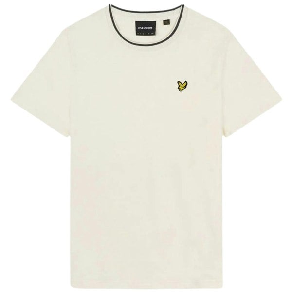 Lyle & Scott Tipped Collar Chalk T-Shirt